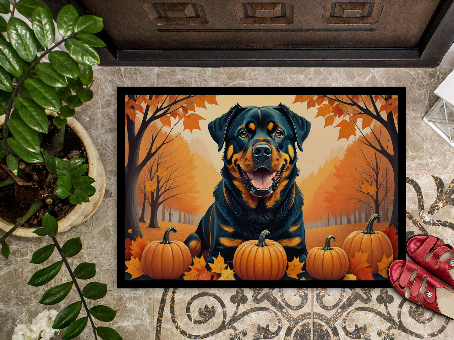 Rottweiler Fall Doormat