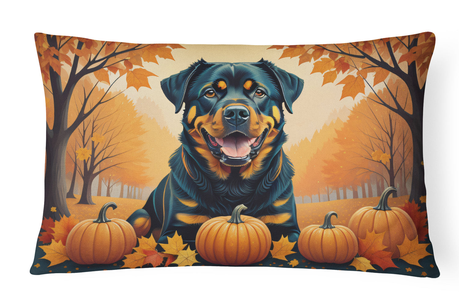 Buy this Rottweiler Fall Throw Pillow