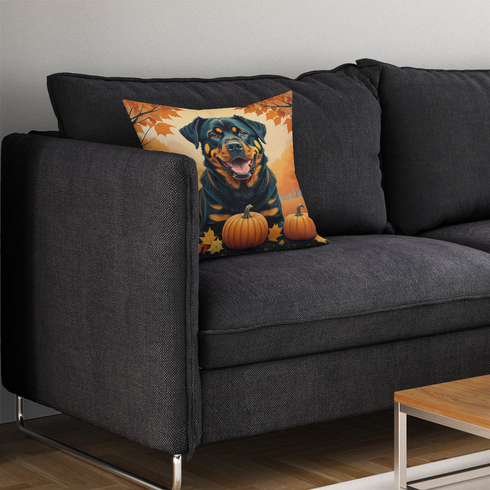 Rottweiler Fall Throw Pillow