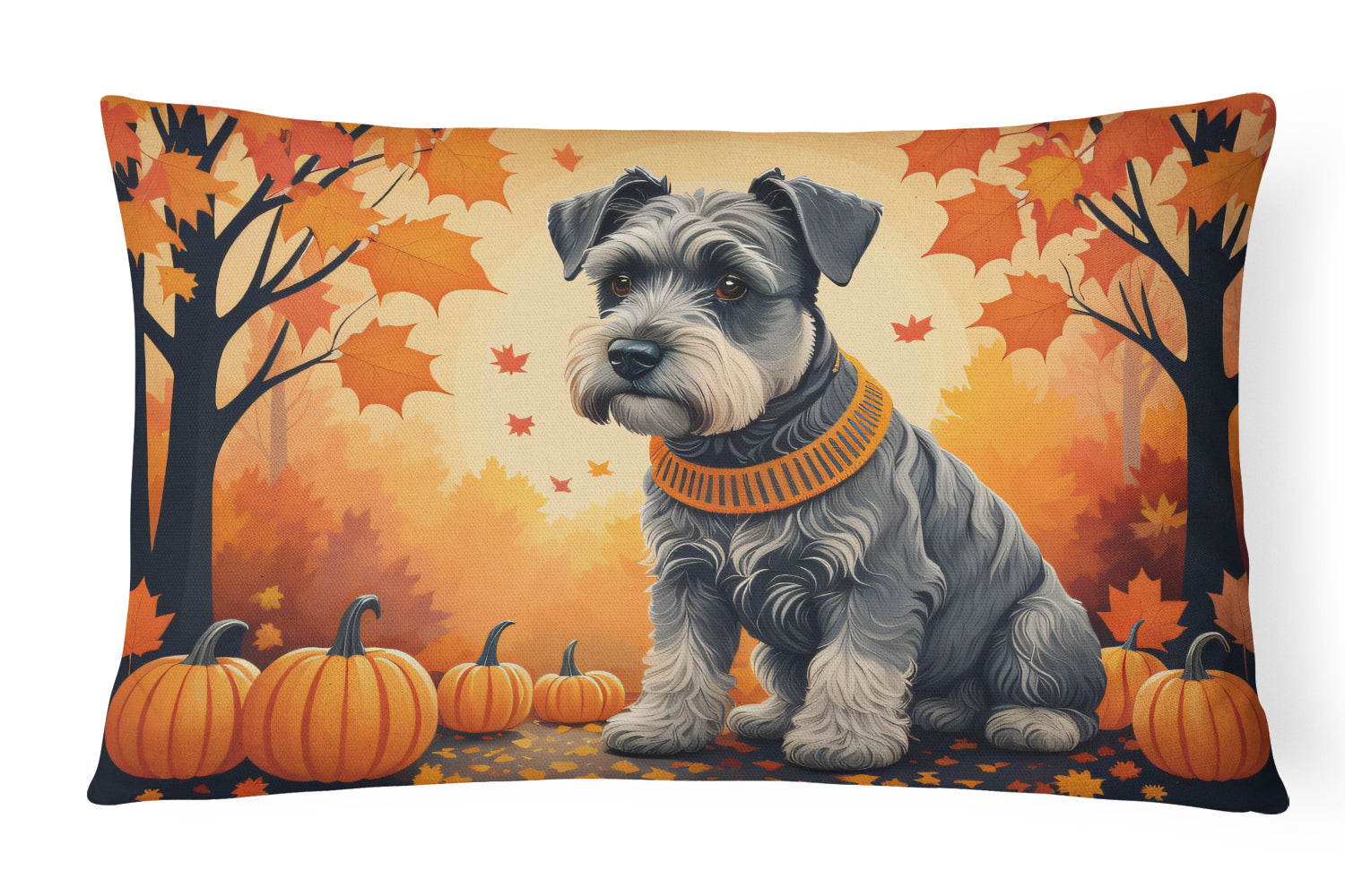 Buy this Schnauzer Fall Throw Pillow