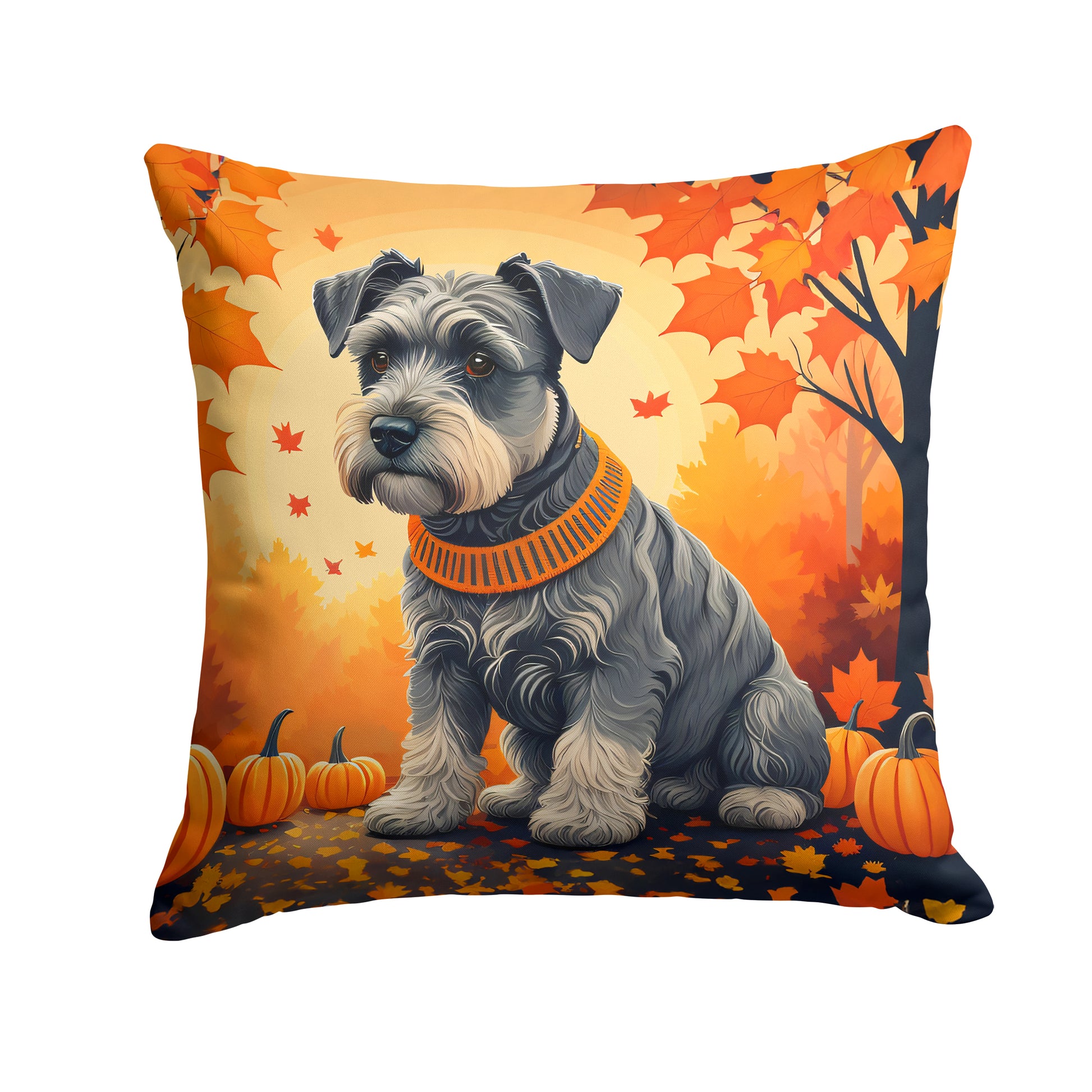 Buy this Schnauzer Fall Throw Pillow