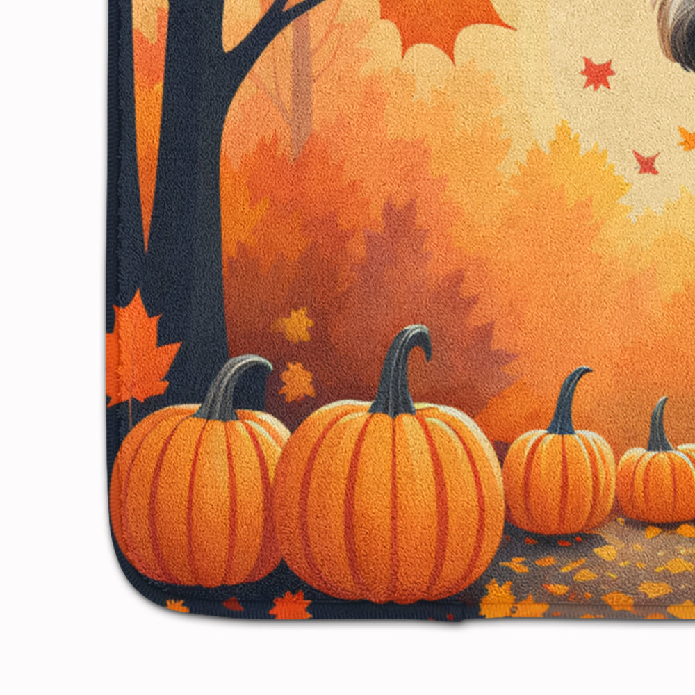 Schnauzer Fall Memory Foam Kitchen Mat