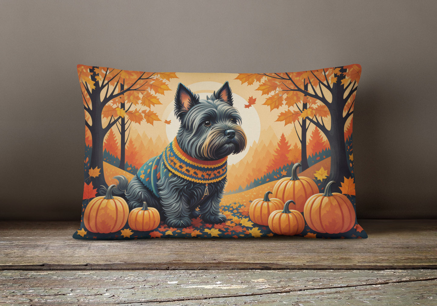 Scottish Terrier Fall Throw Pillow