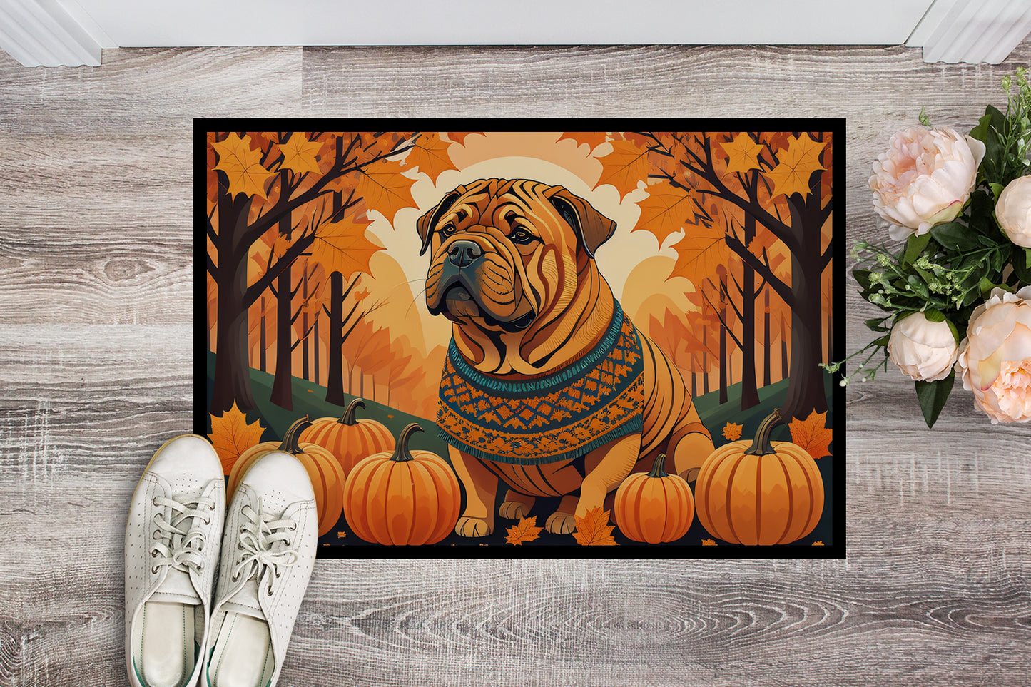 Shar Pei Fall Doormat