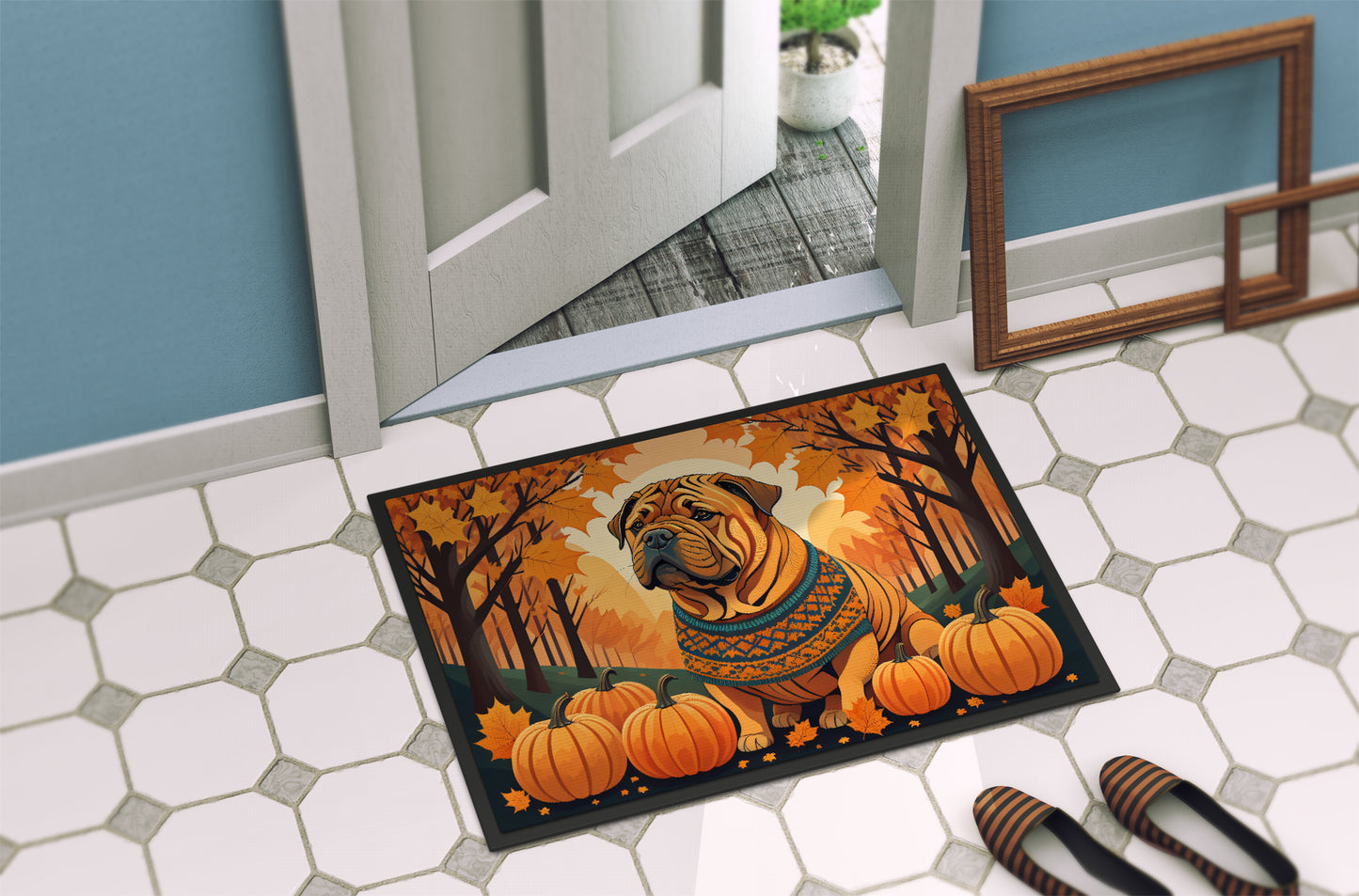 Shar Pei Fall Doormat