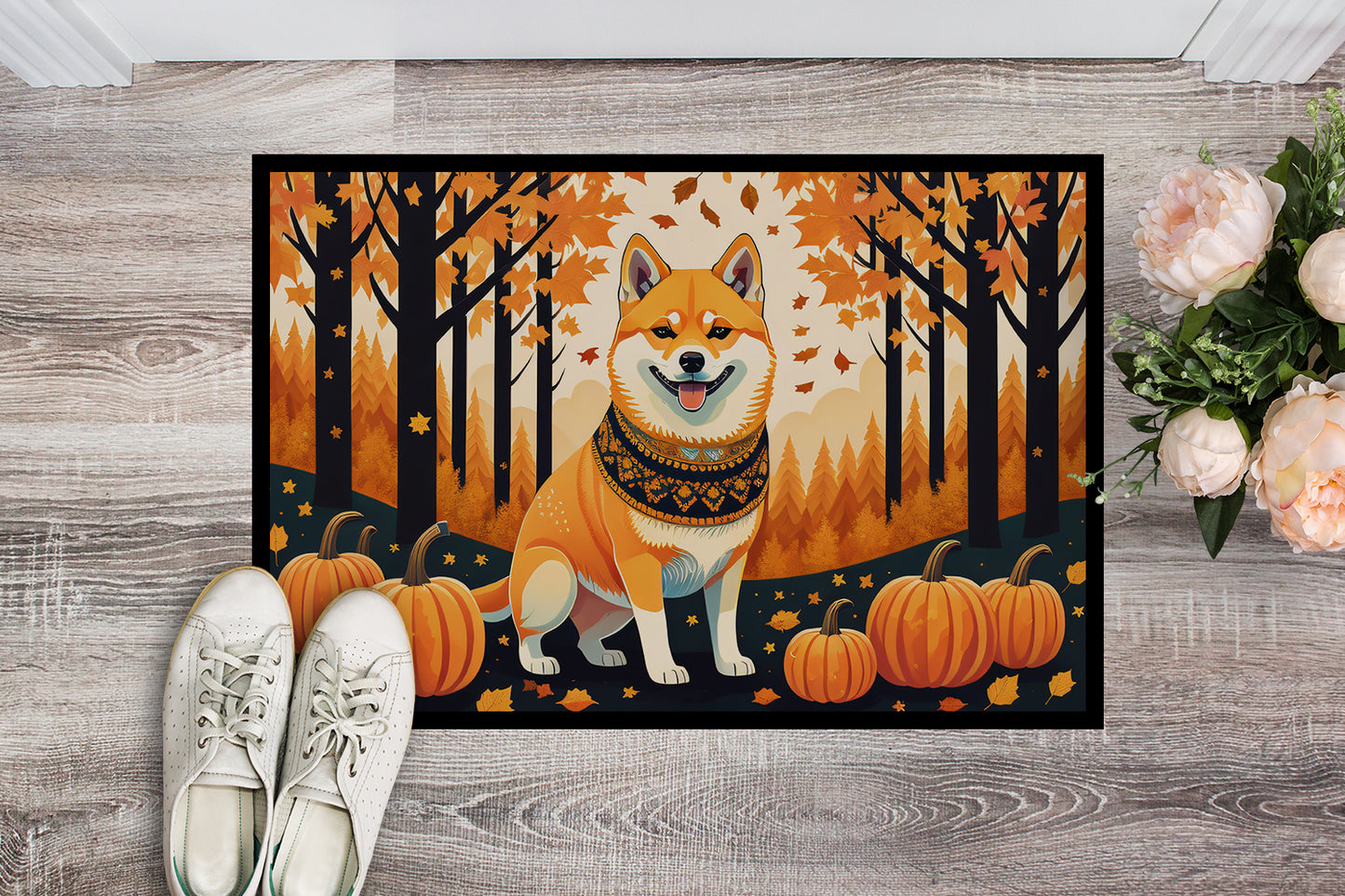 Shiba Inu Fall Doormat