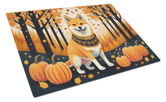 Buy this Shiba Inu Fall Glass Cutting Board