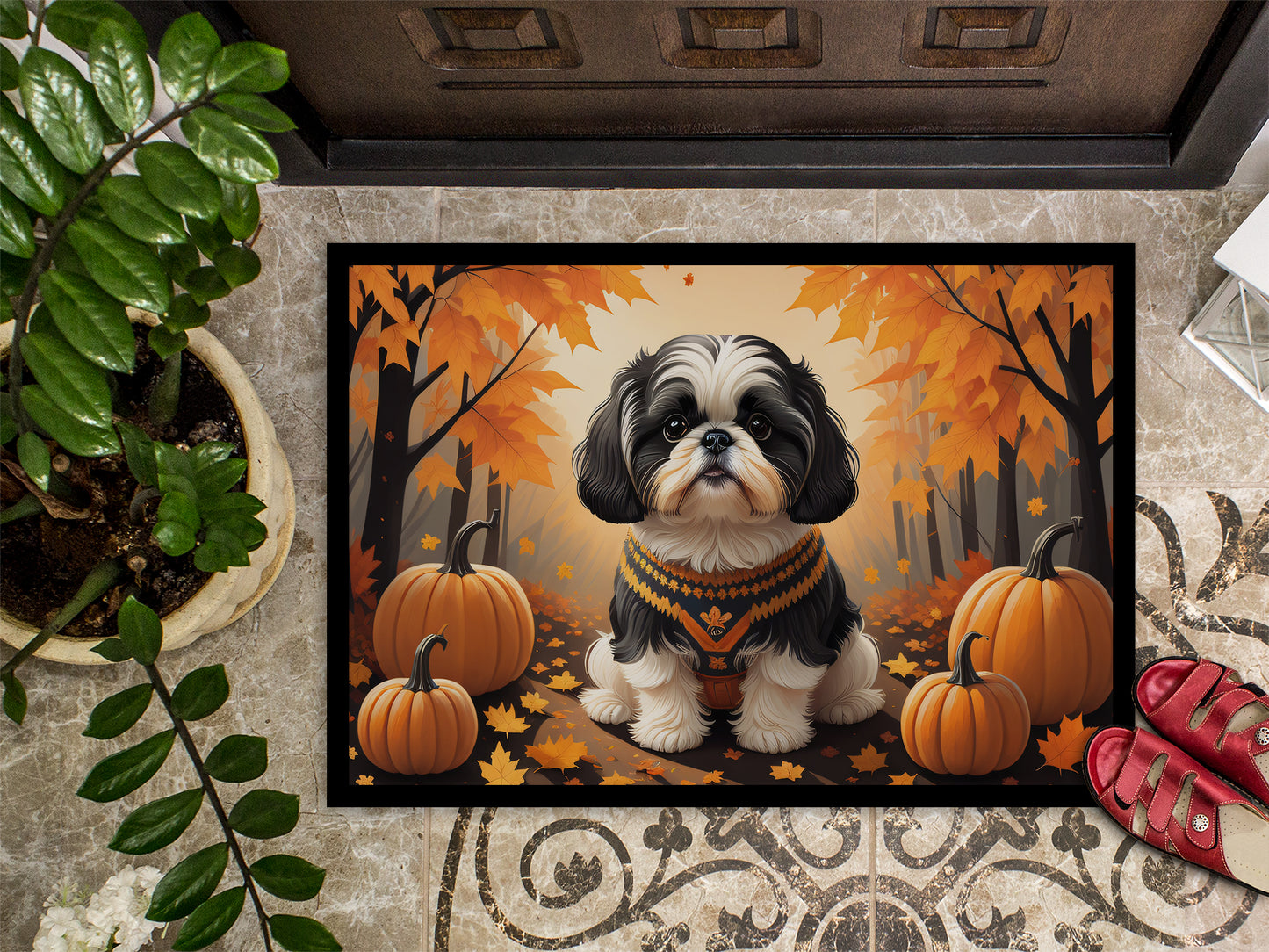 Shih Tzu Fall Doormat