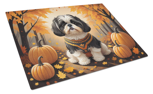 Buy this Shih Tzu Fall Glass Cutting Board