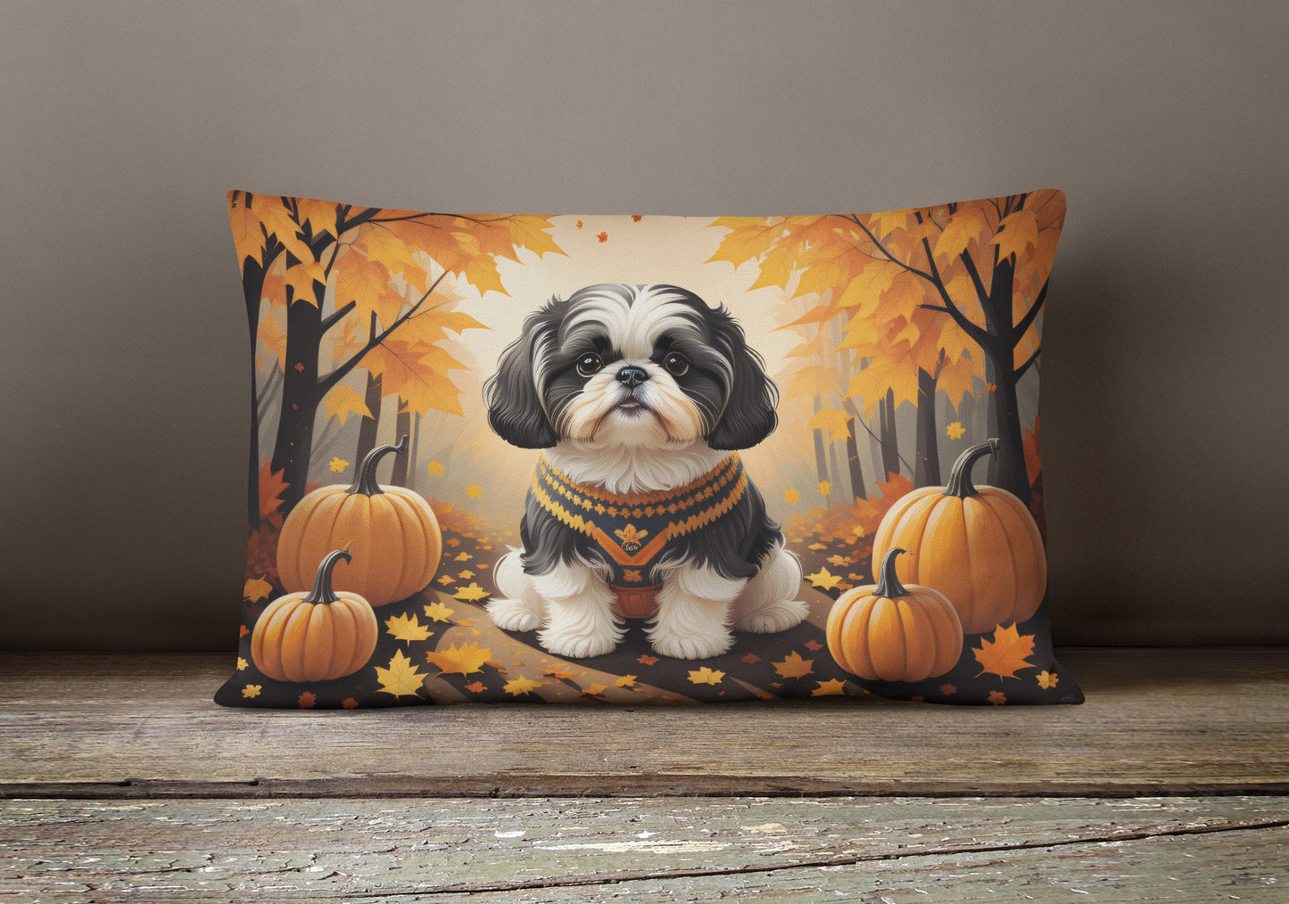 Shih Tzu Fall Throw Pillow