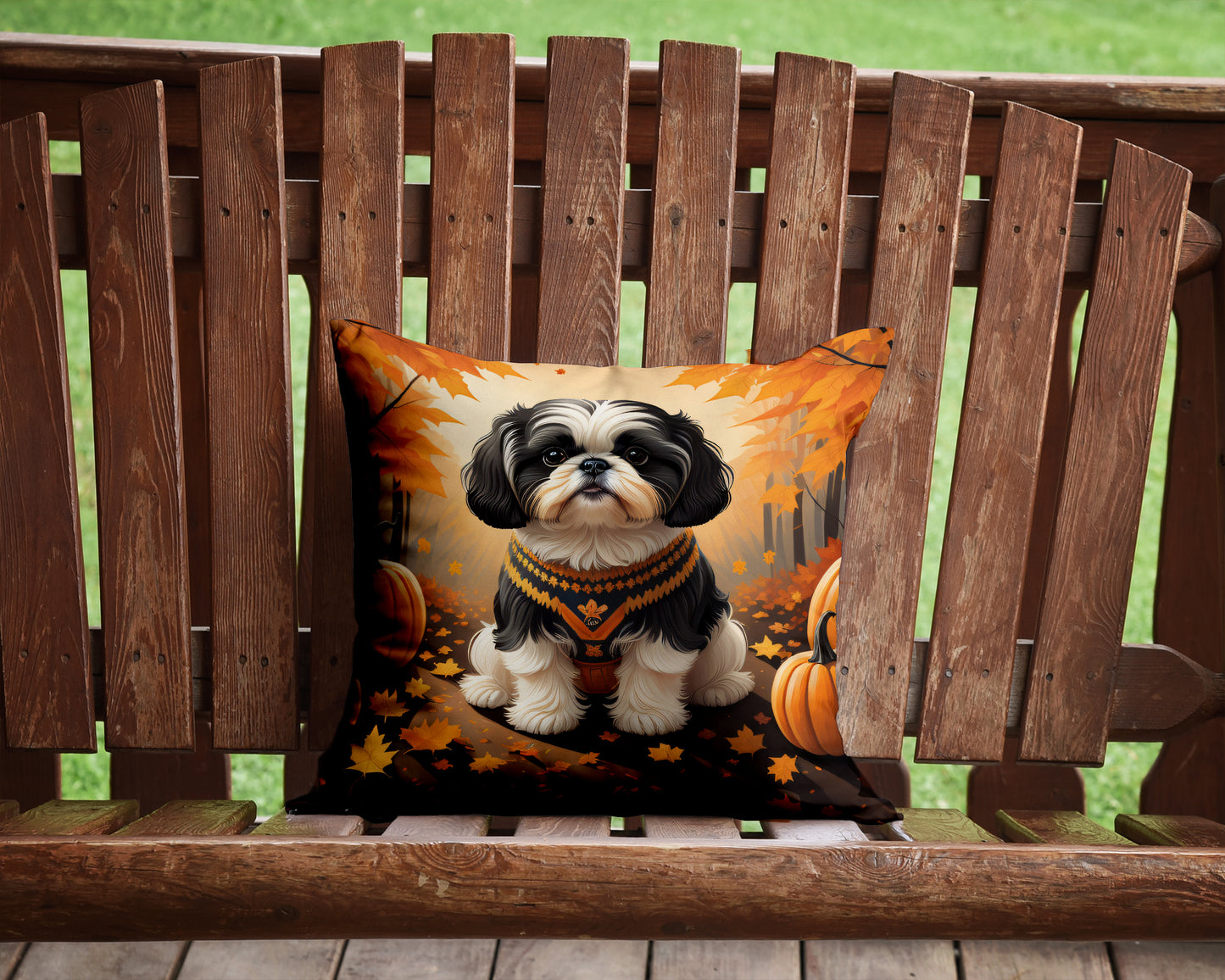 Shih Tzu Fall Throw Pillow