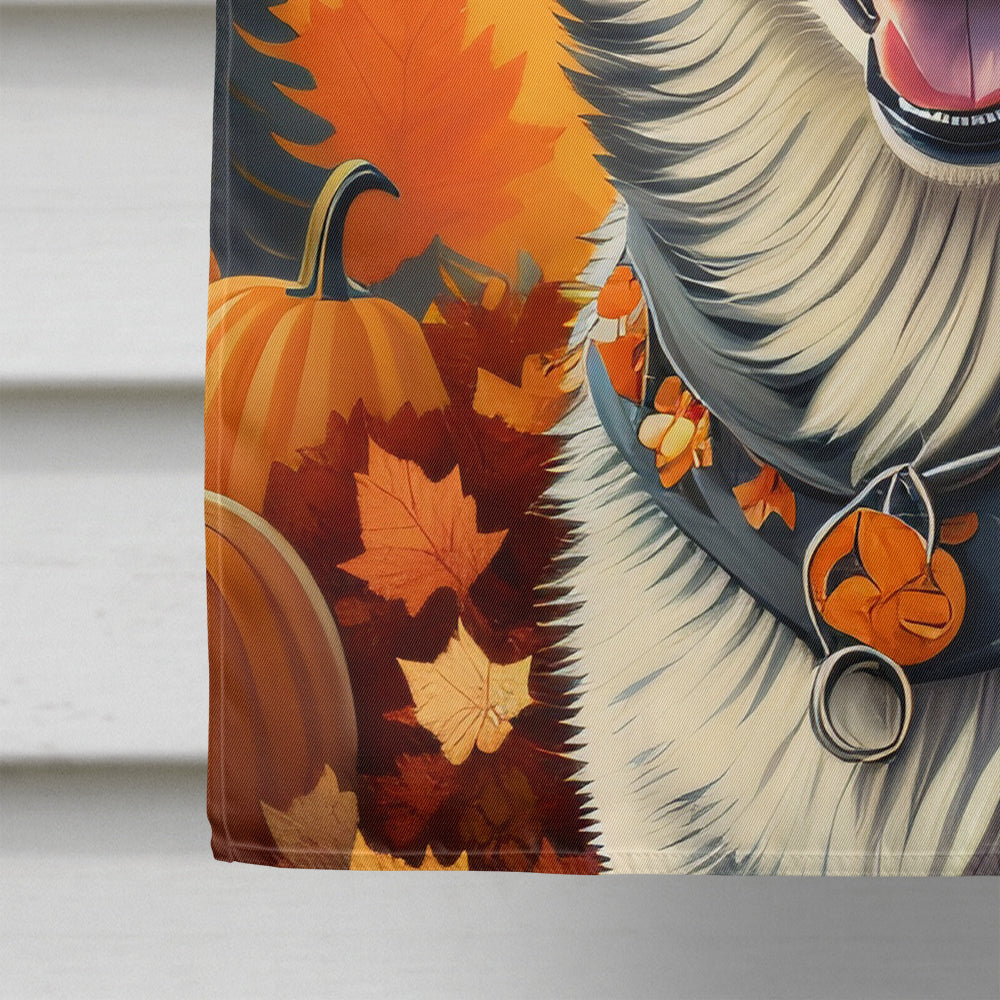 Siberian Husky Fall House Flag