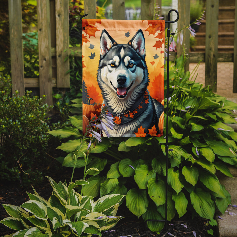 Siberian Husky Fall Garden Flag