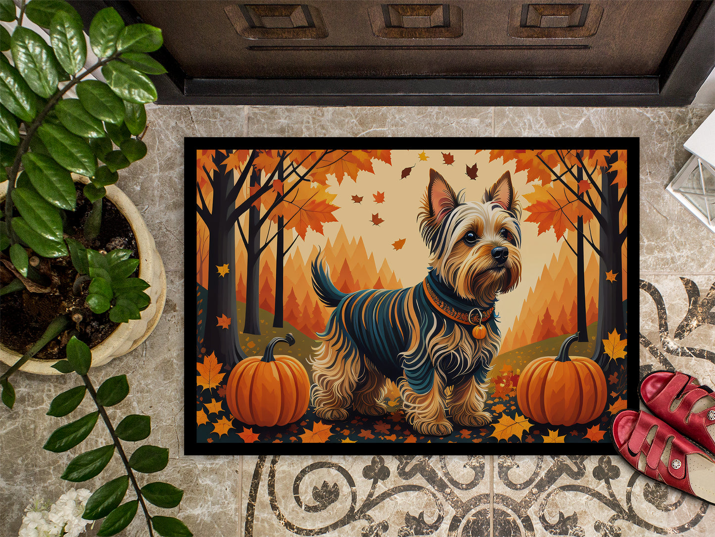 Silky Terrier Fall Doormat