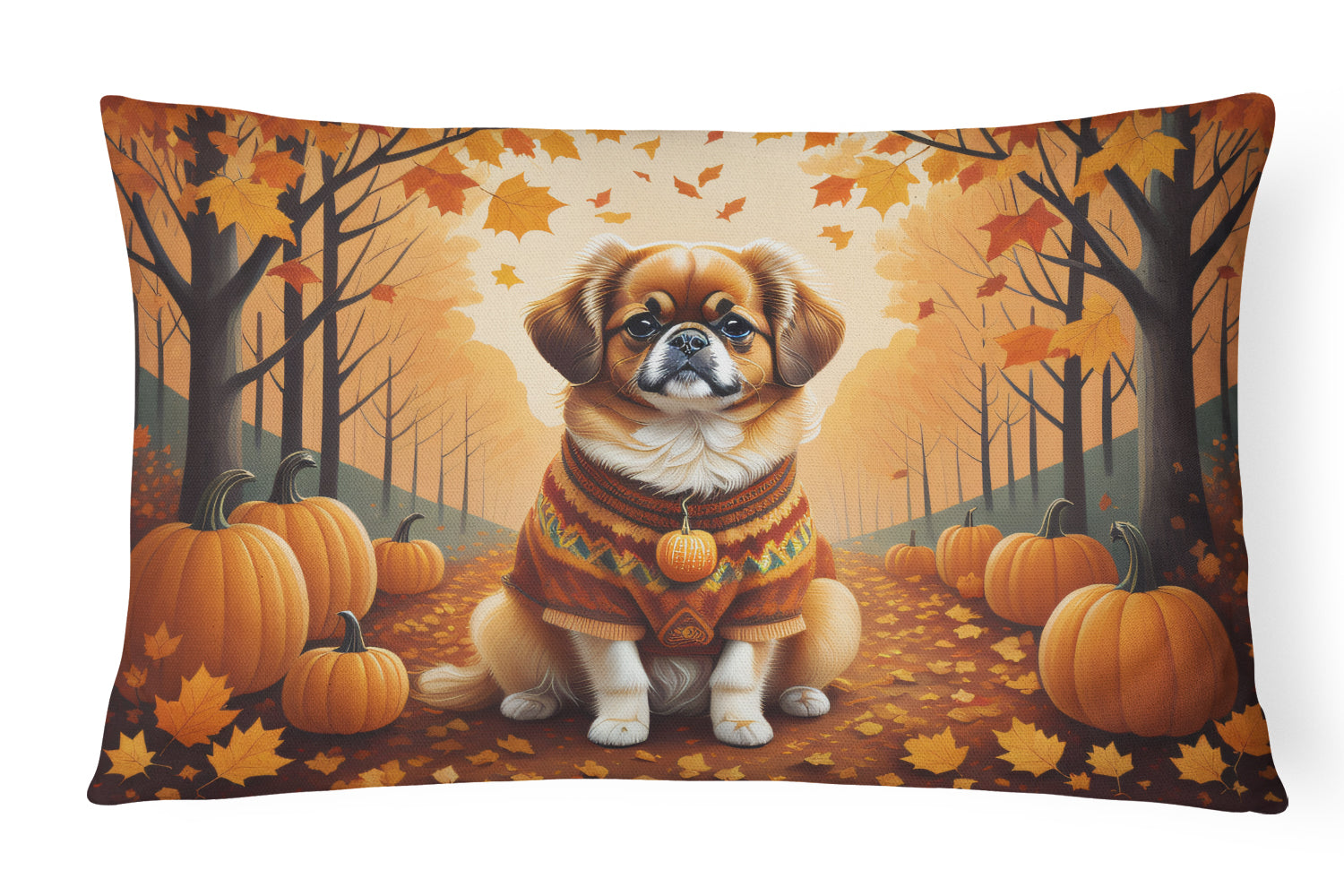 Buy this Tibetan Spaniel Fall Throw Pillow