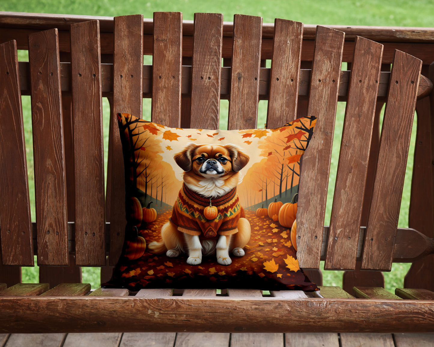 Tibetan Spaniel Fall Throw Pillow