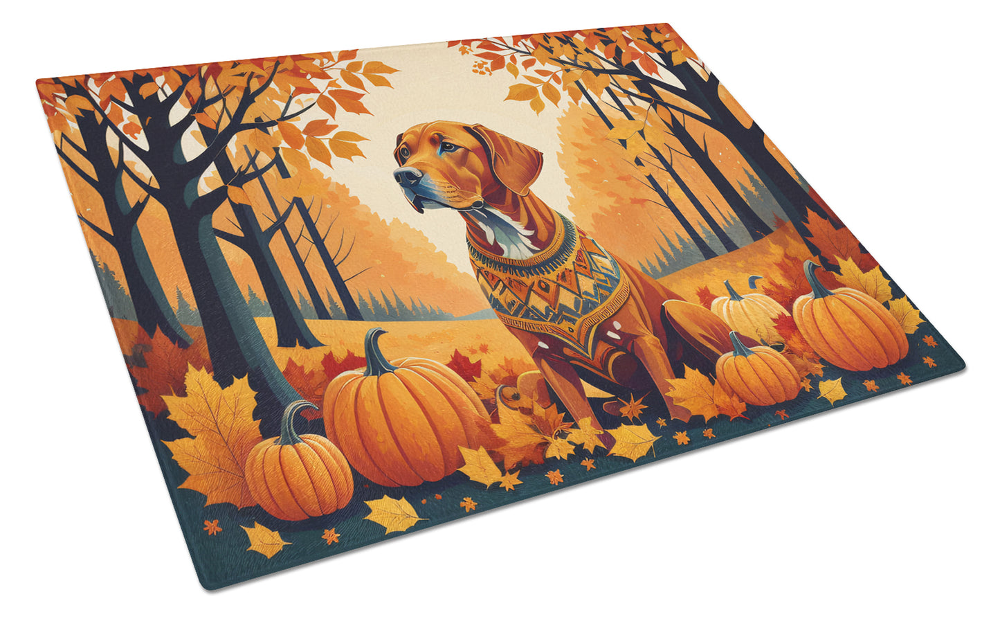 Buy this Vizsla Fall Glass Cutting Board