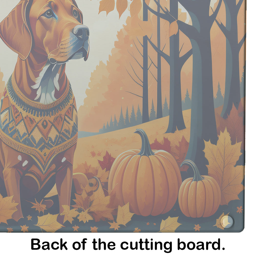 Vizsla Fall Glass Cutting Board