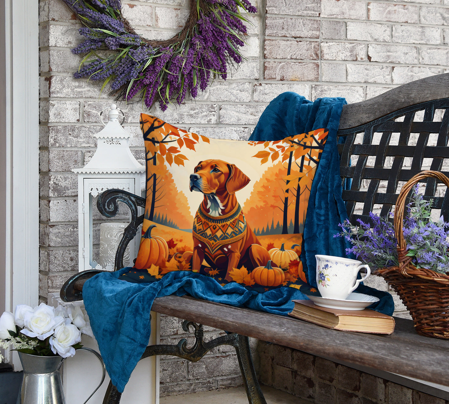 Vizsla Fall Throw Pillow