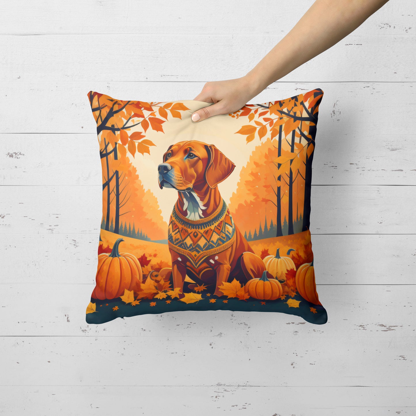 Vizsla Fall Throw Pillow