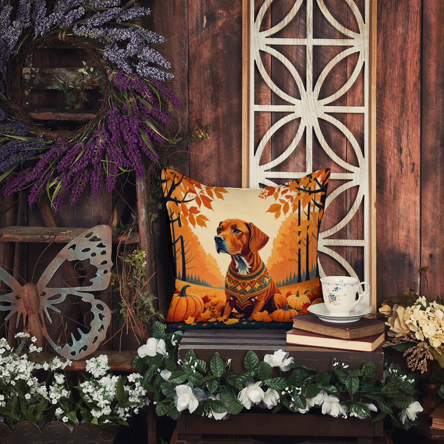 Vizsla Fall Throw Pillow