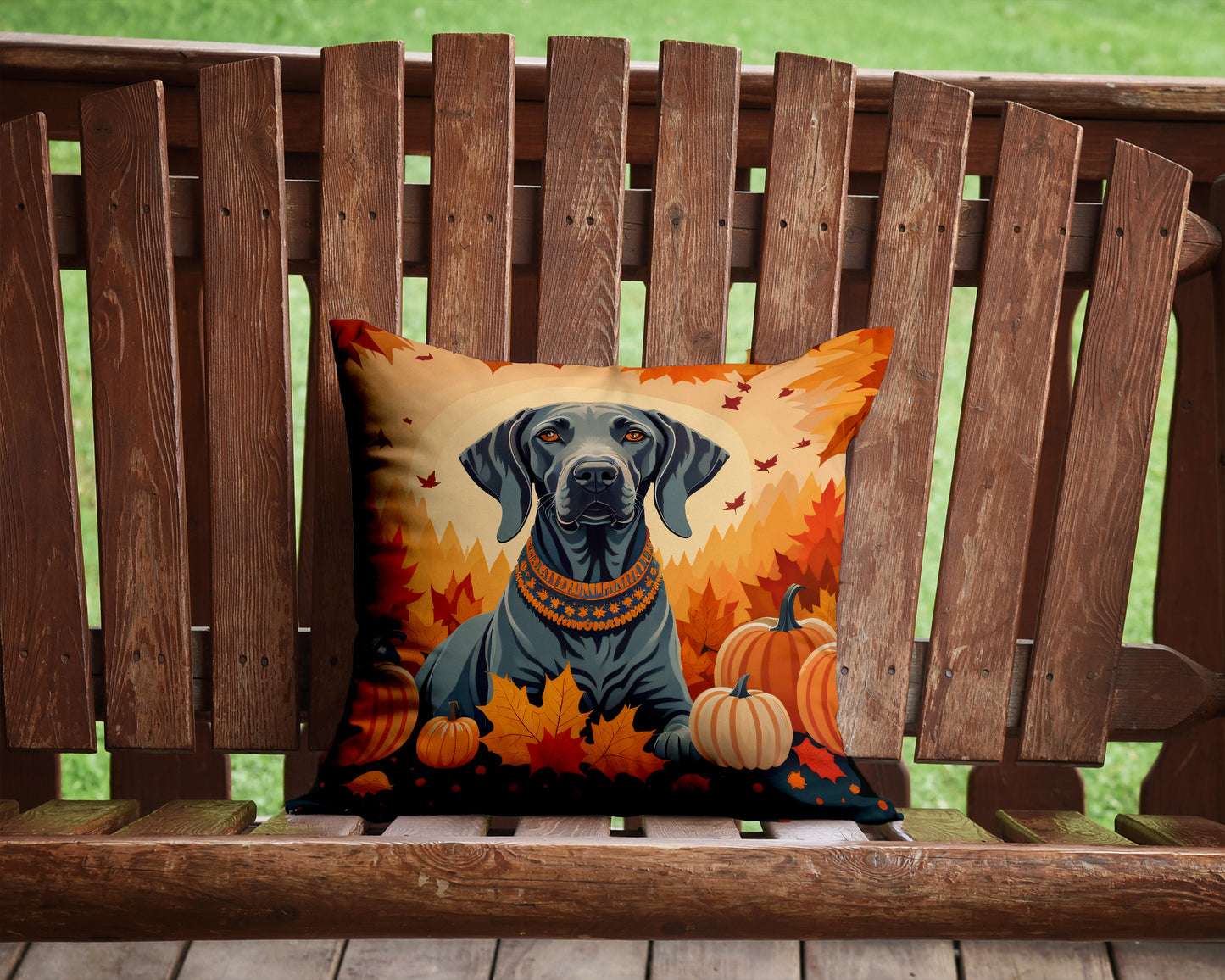 Weimaraner Fall Throw Pillow