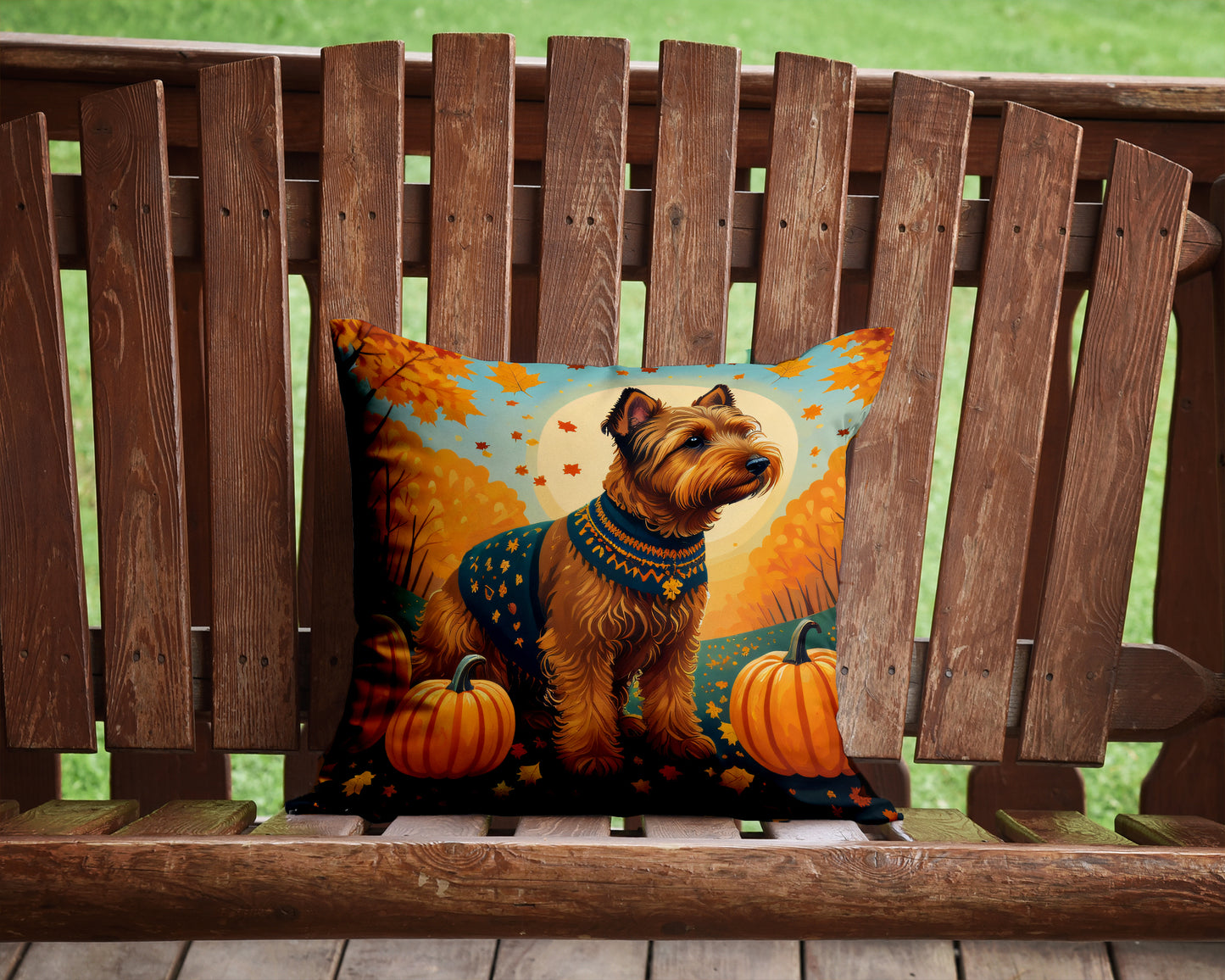 Welsh Terrier Fall Throw Pillow