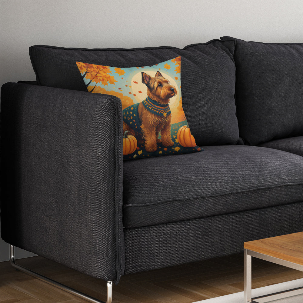 Welsh Terrier Fall Throw Pillow