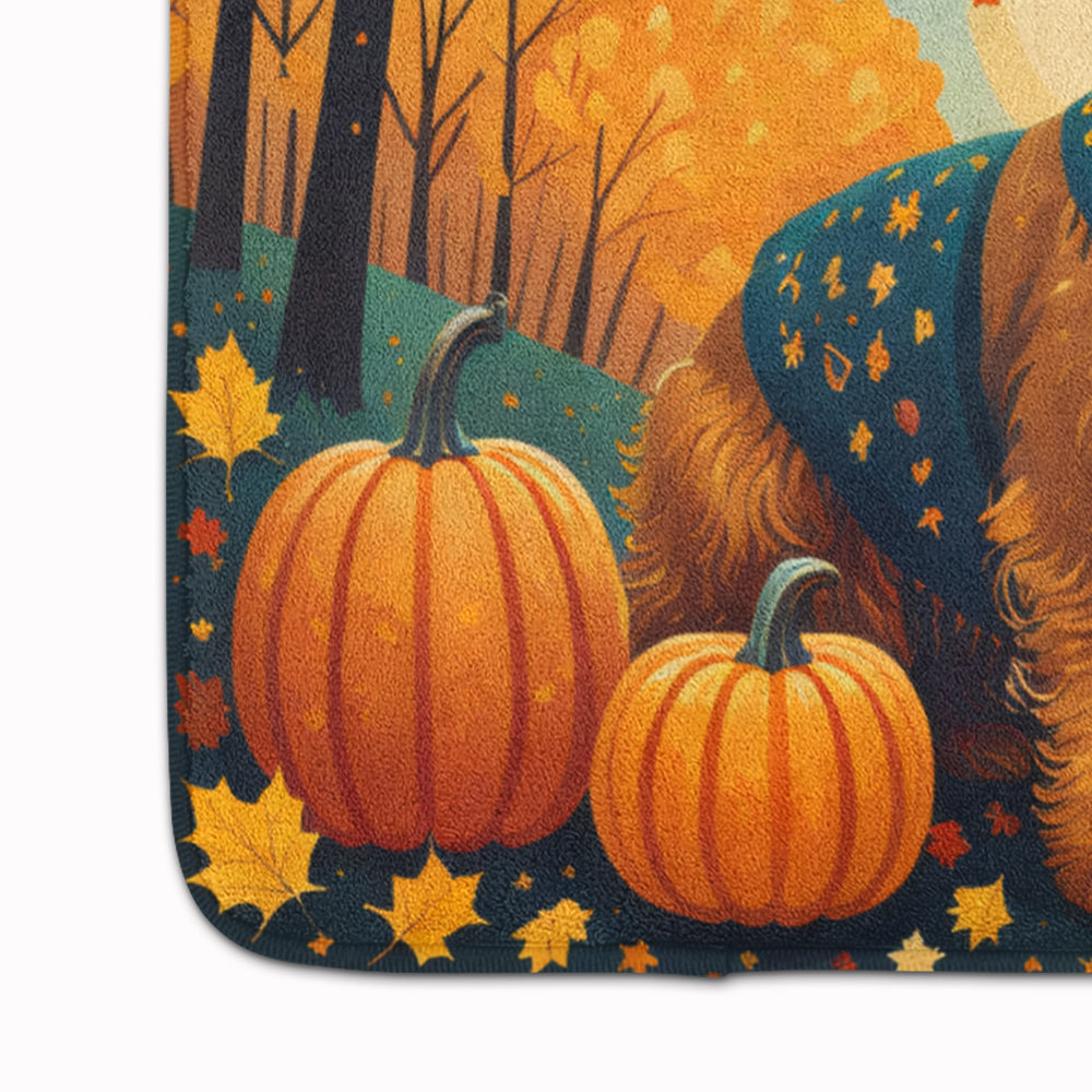 Welsh Terrier Fall Memory Foam Kitchen Mat