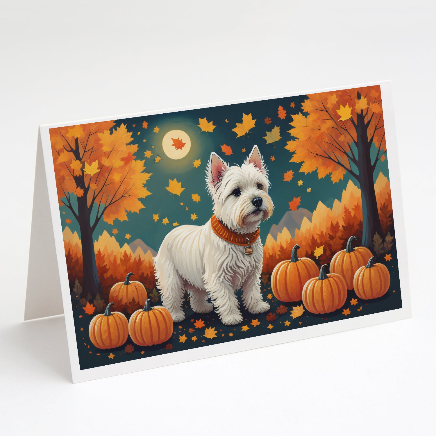 Buy this Westie Fall Greeting Cards Pack of 8