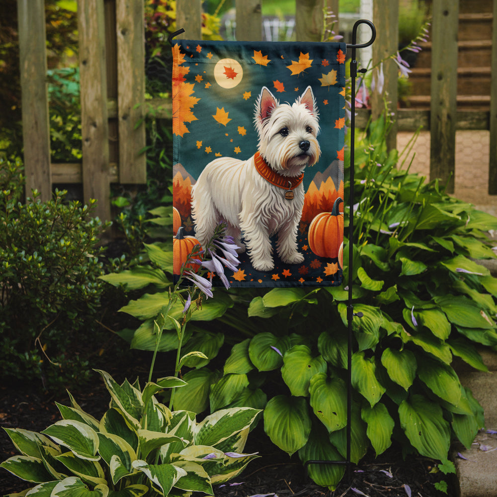 Westie Fall Garden Flag