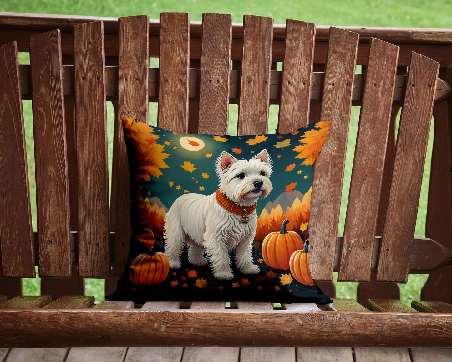 Westie Fall Throw Pillow