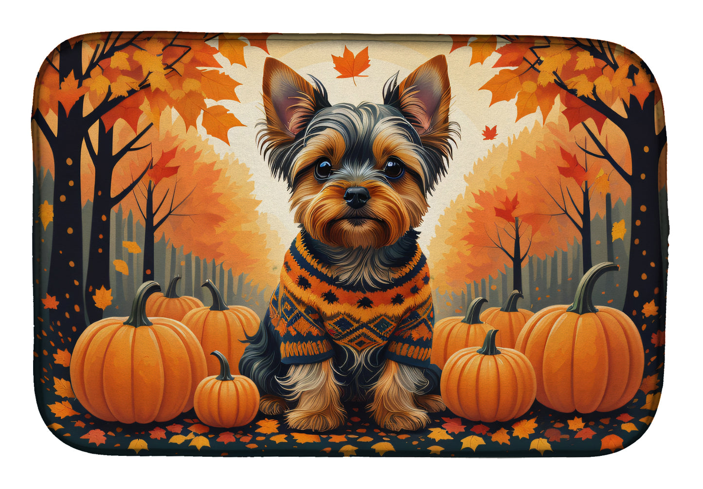 Buy this Yorkshire Terrier Fall Dish Drying Mat