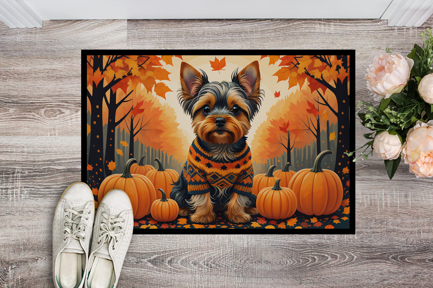 Yorkshire Terrier Fall Doormat