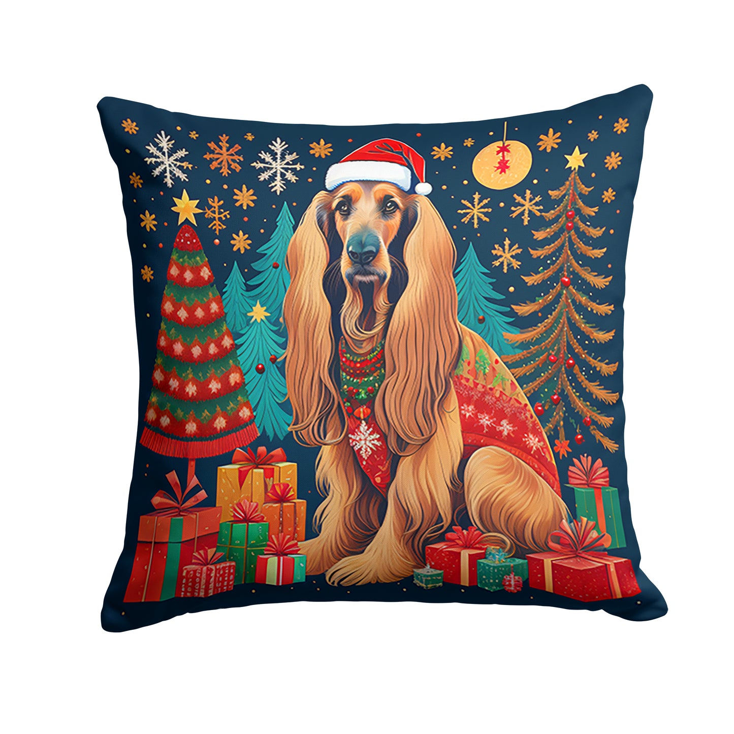 Buy this Afghan Hound Christmas Throw Pillow