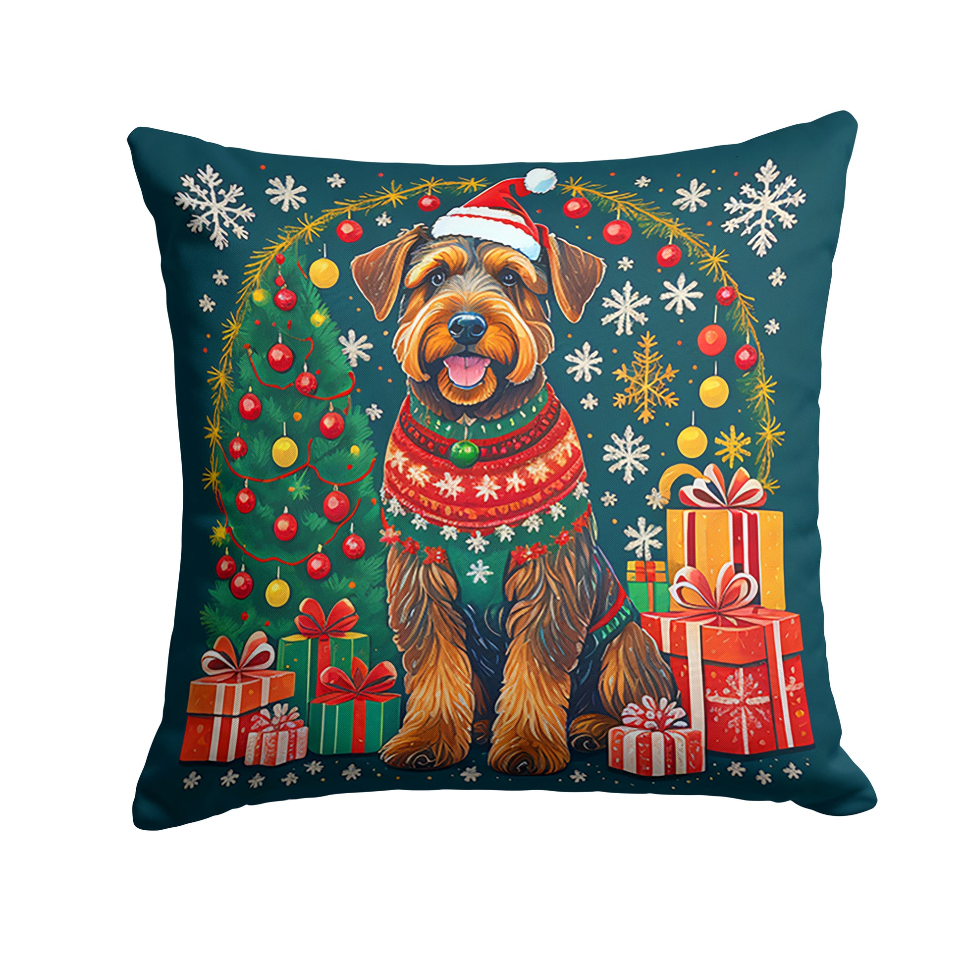 Buy this Airedale Terrier Christmas Throw Pillow