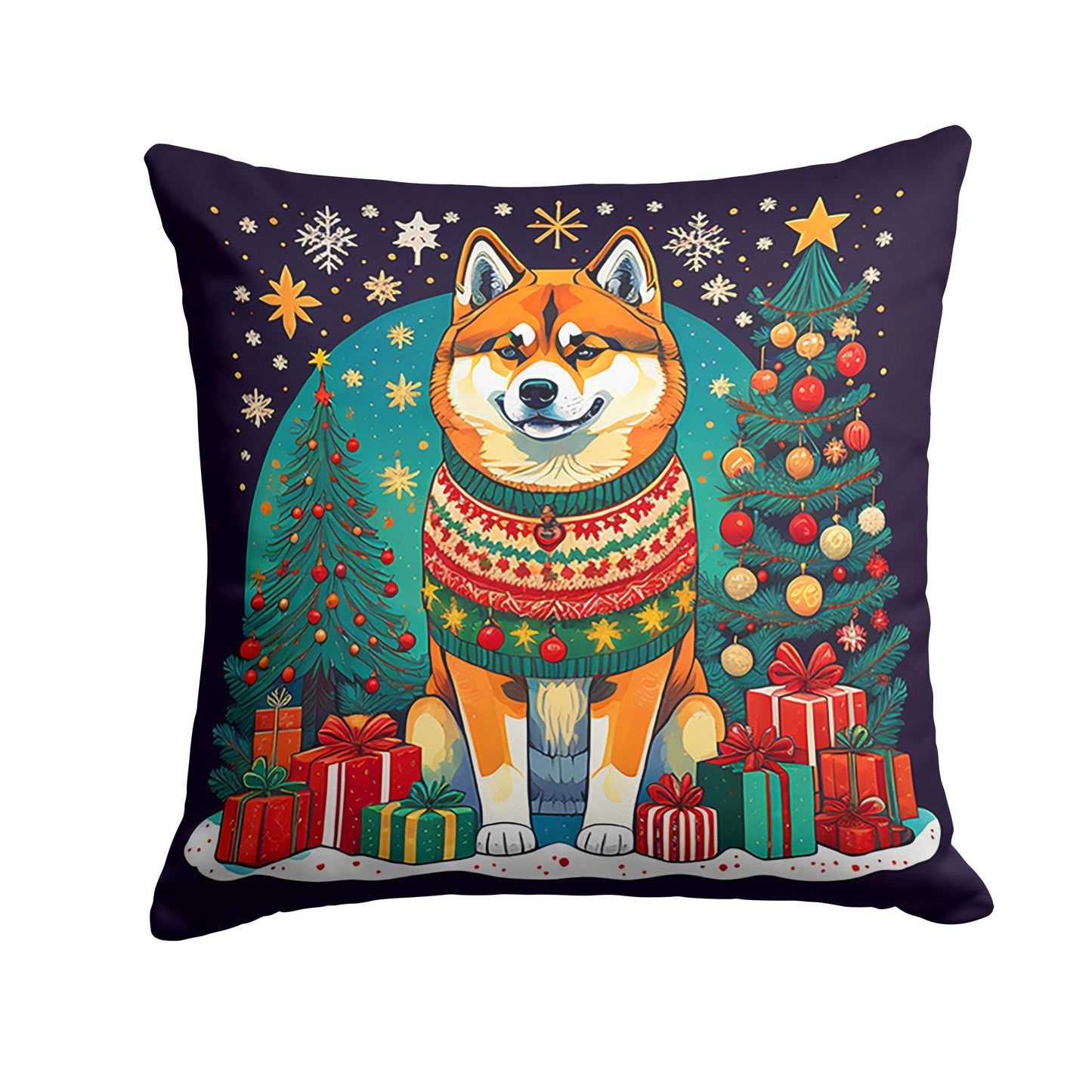 Buy this Akita Christmas Throw Pillow