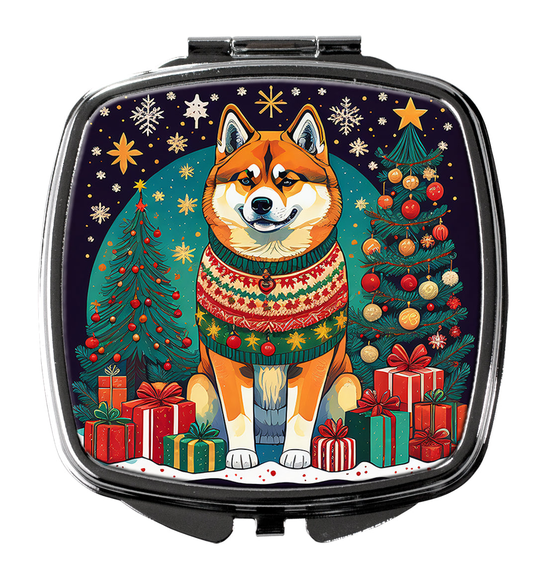 Buy this Akita Christmas Compact Mirror