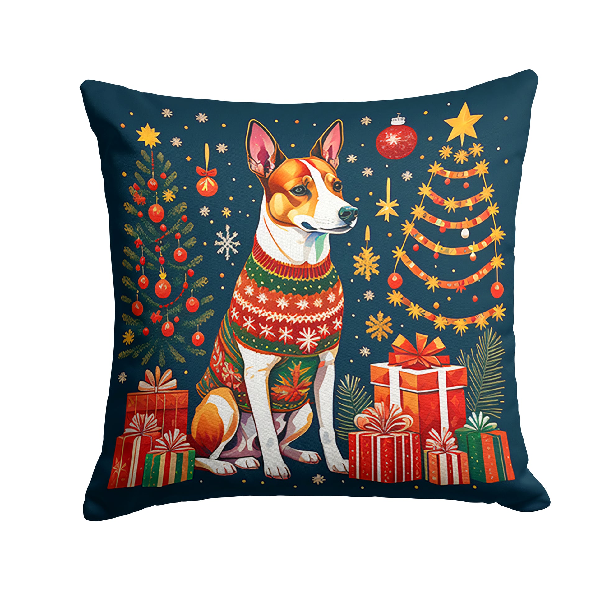 Buy this Basenji Christmas Throw Pillow