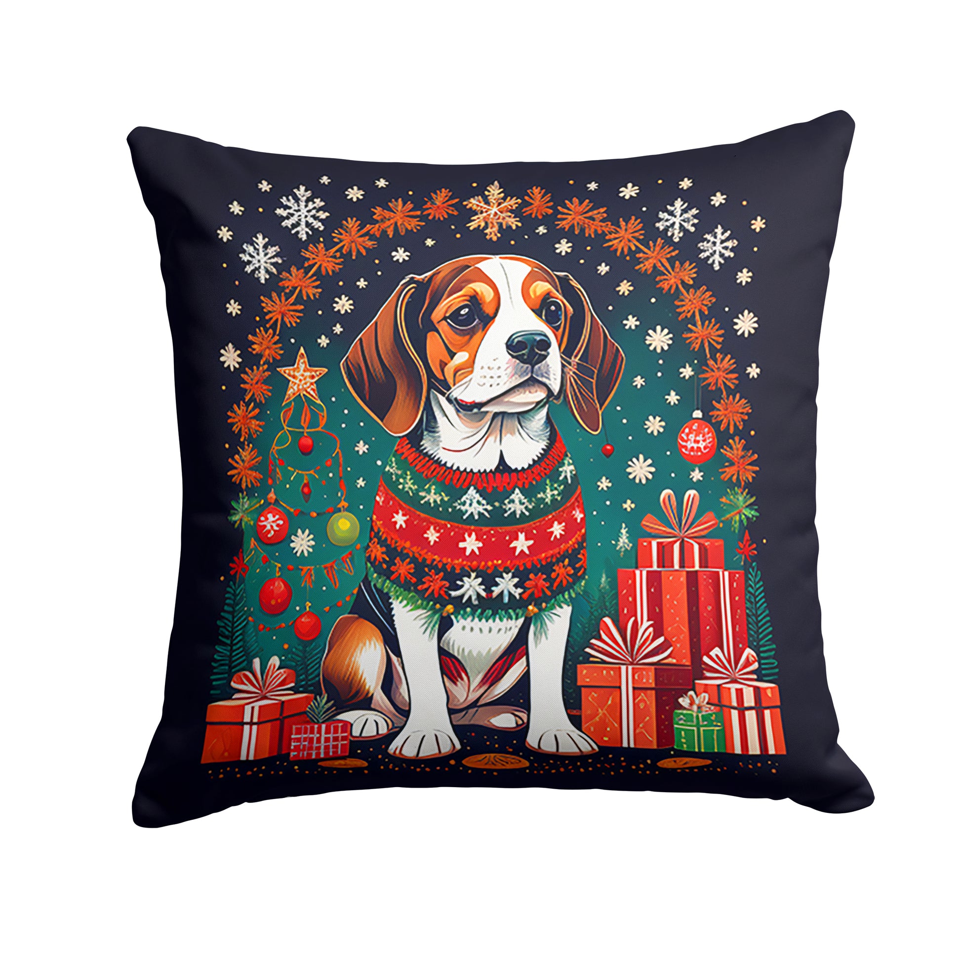 Buy this Beagle Christmas Throw Pillow