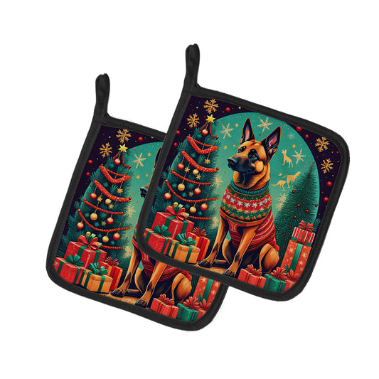 Buy this Belgian Malinois Christmas Pair of Pot Holders