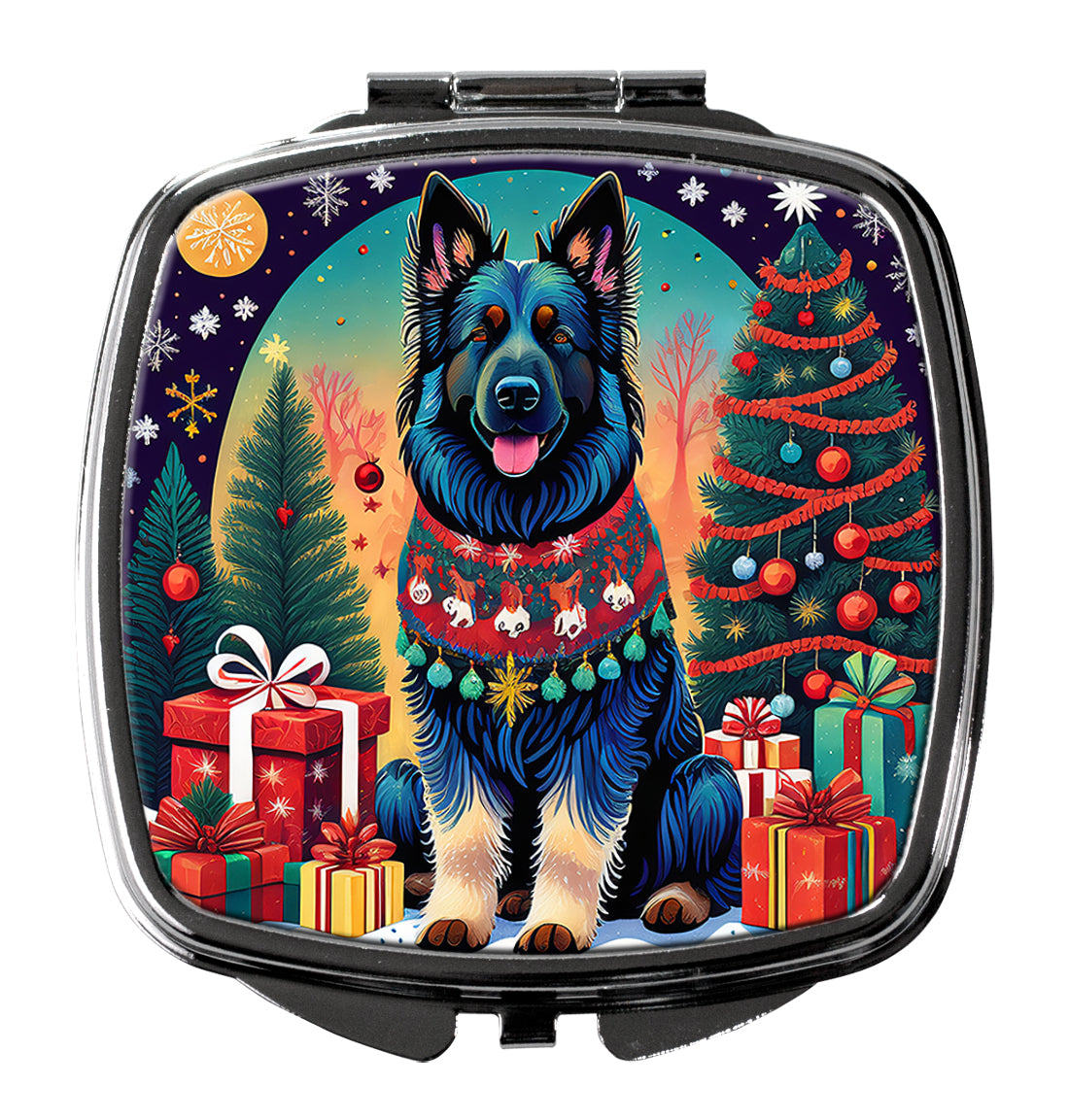 Buy this Belgian Sheepdog Christmas Compact Mirror