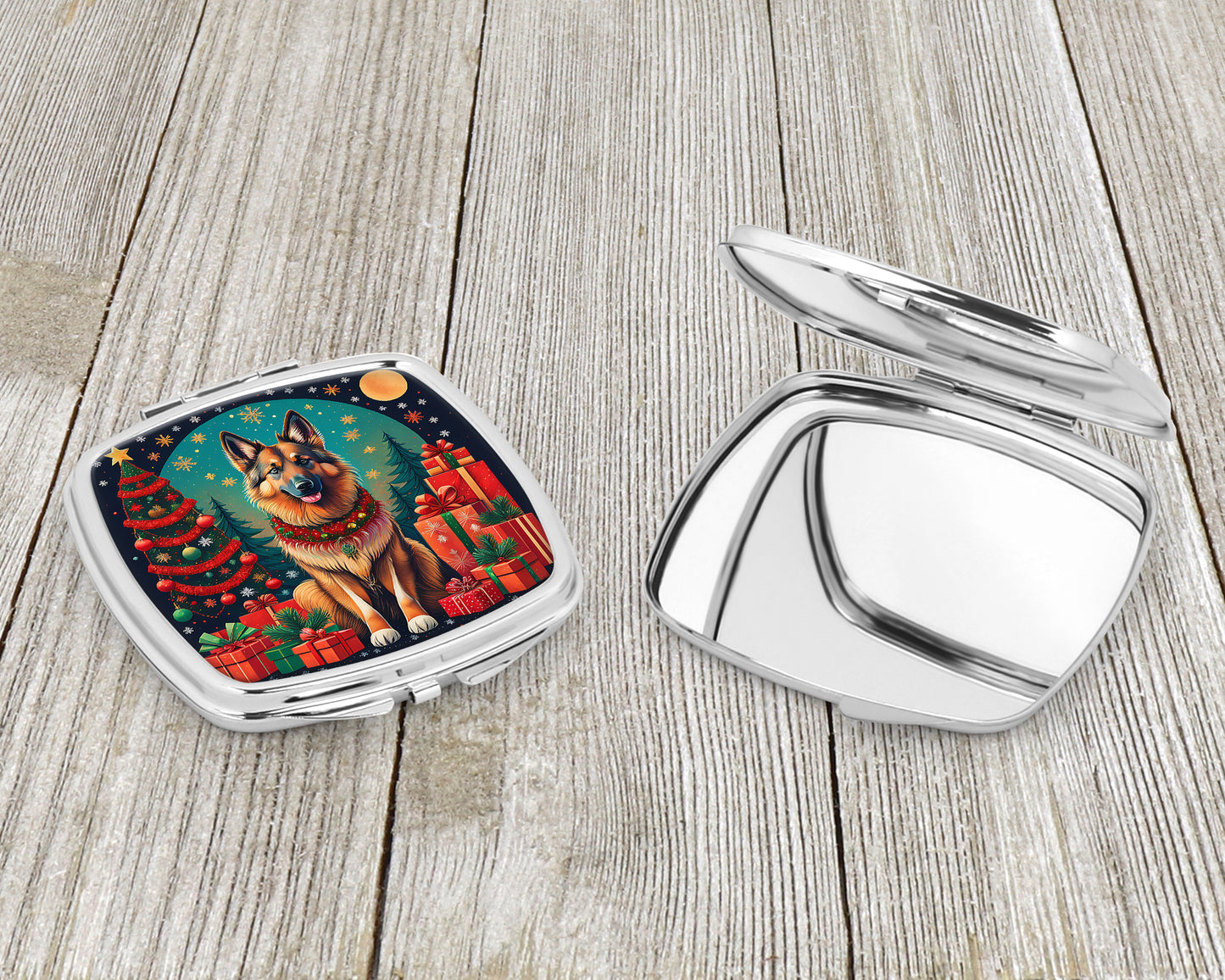 Belgian Tervuren Christmas Compact Mirror