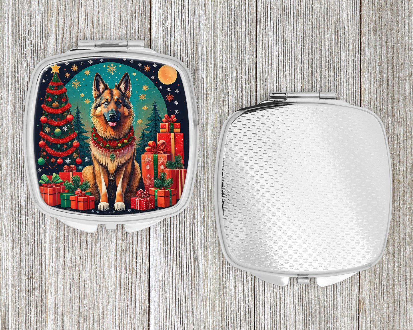 Belgian Tervuren Christmas Compact Mirror