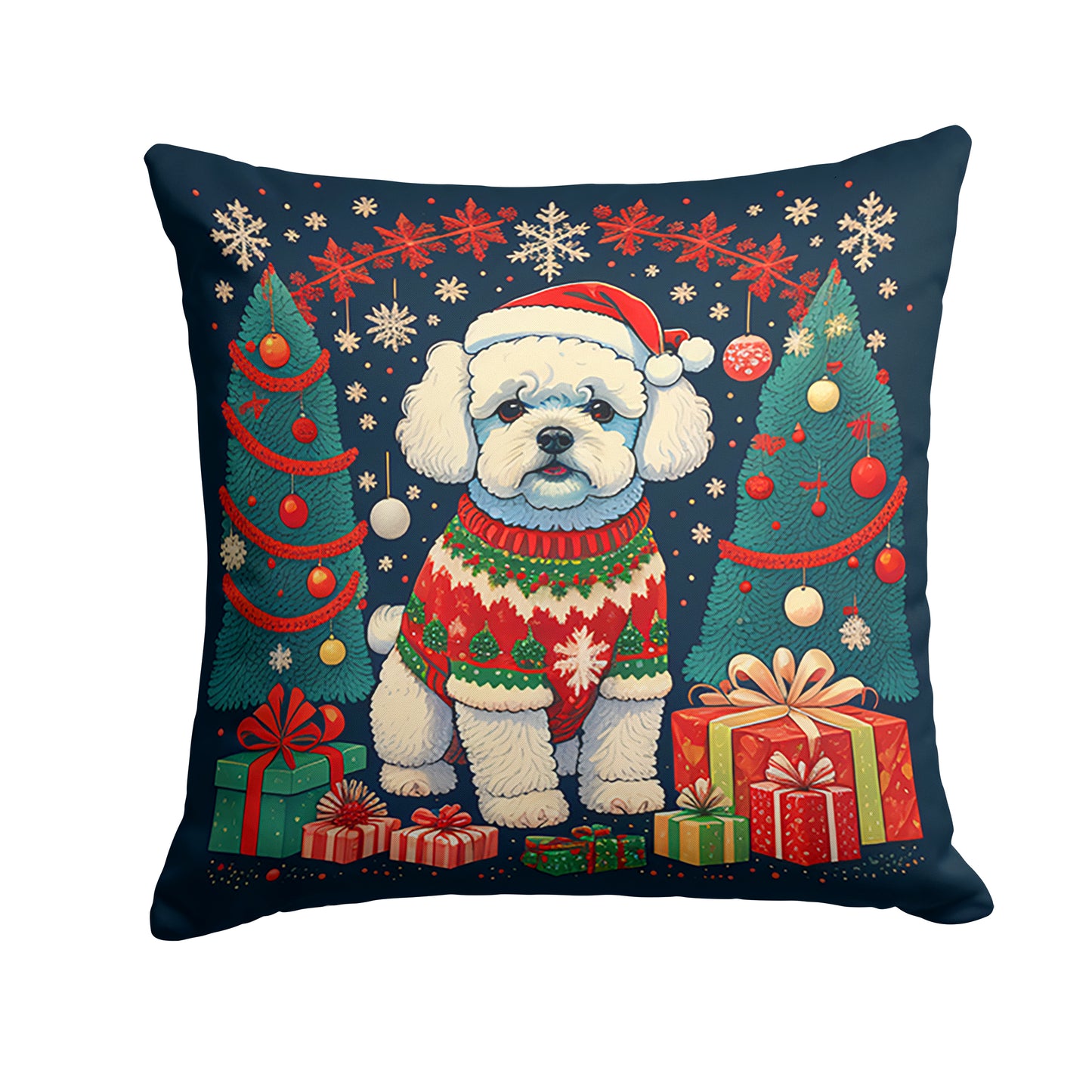 Buy this Bichon Frise Christmas Throw Pillow