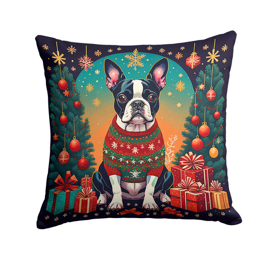 Buy this Boston Terrier Christmas Throw Pillow