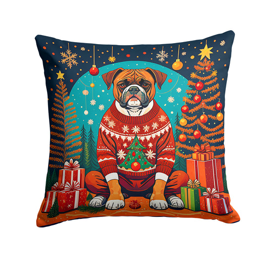 Buy this Boxer Christmas Throw Pillow