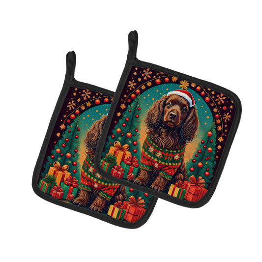 Buy this Boykin Spaniel Christmas Pair of Pot Holders