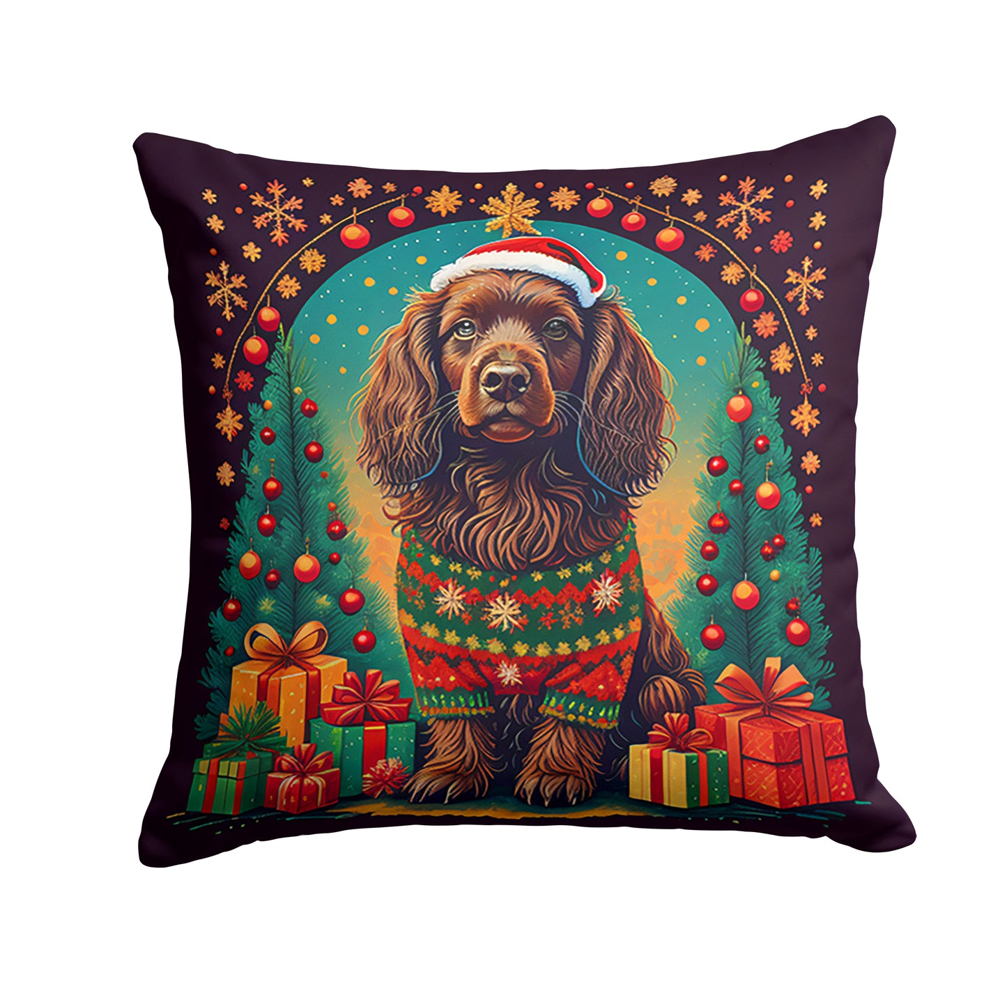 Buy this Boykin Spaniel Christmas Throw Pillow