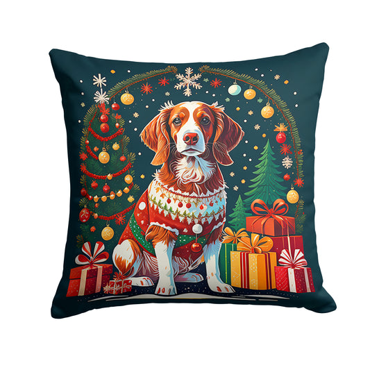 Buy this Brittany Spaniel Christmas Throw Pillow